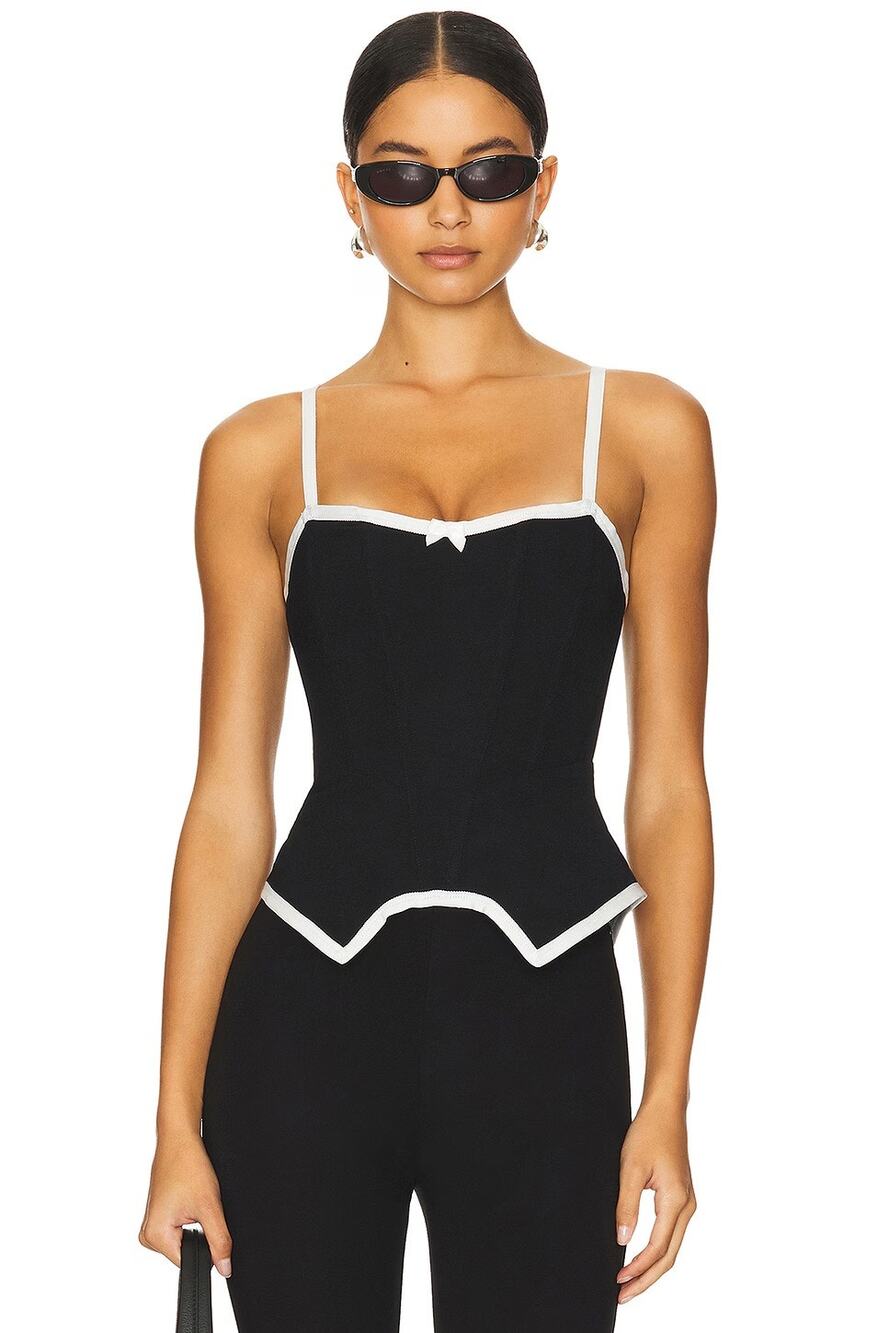 Miaou Tina Corset Top Statement Coquette Dark Romantic Evening Casual Fall S